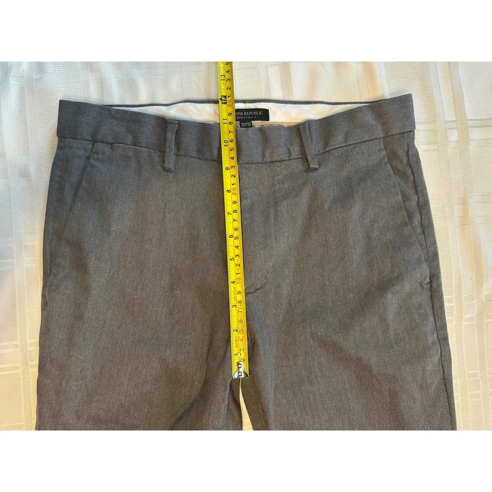 Banana Republic Pants Mens 30x30 Grey Aiden Slim Fit Chino Cotton Stretch 54023